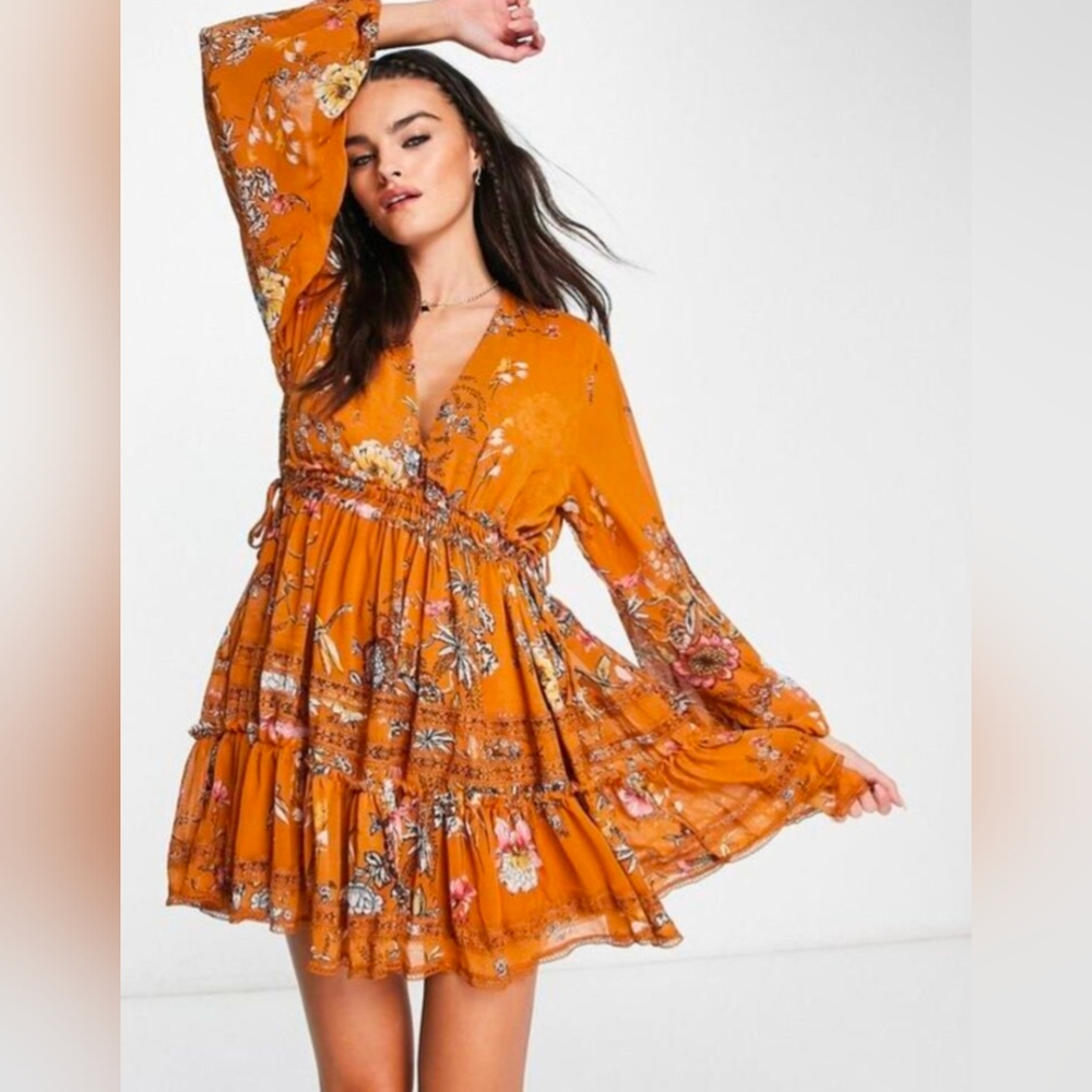 Free People Floral Mini Dress